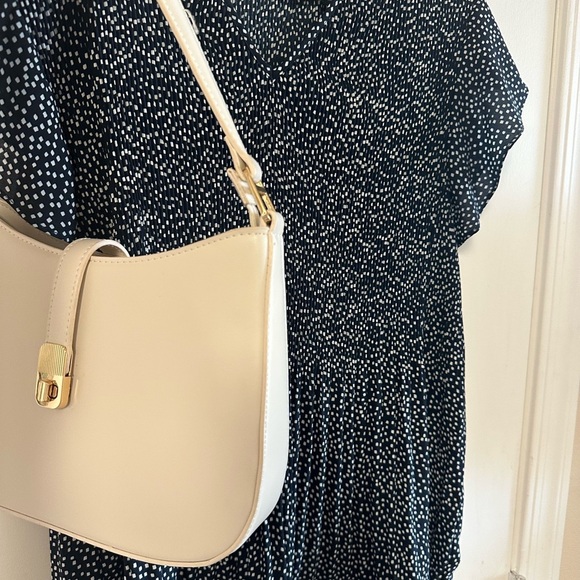 Adrianna Papell Blue and White Speckled Shirt - Picture 3 of 7